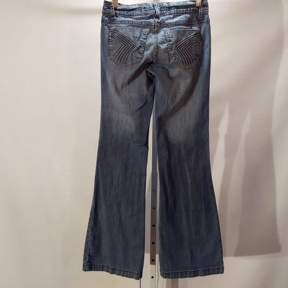 T Five Denim Jeans Low Rise Flared Leg Size 5 - Picture 2 of 6